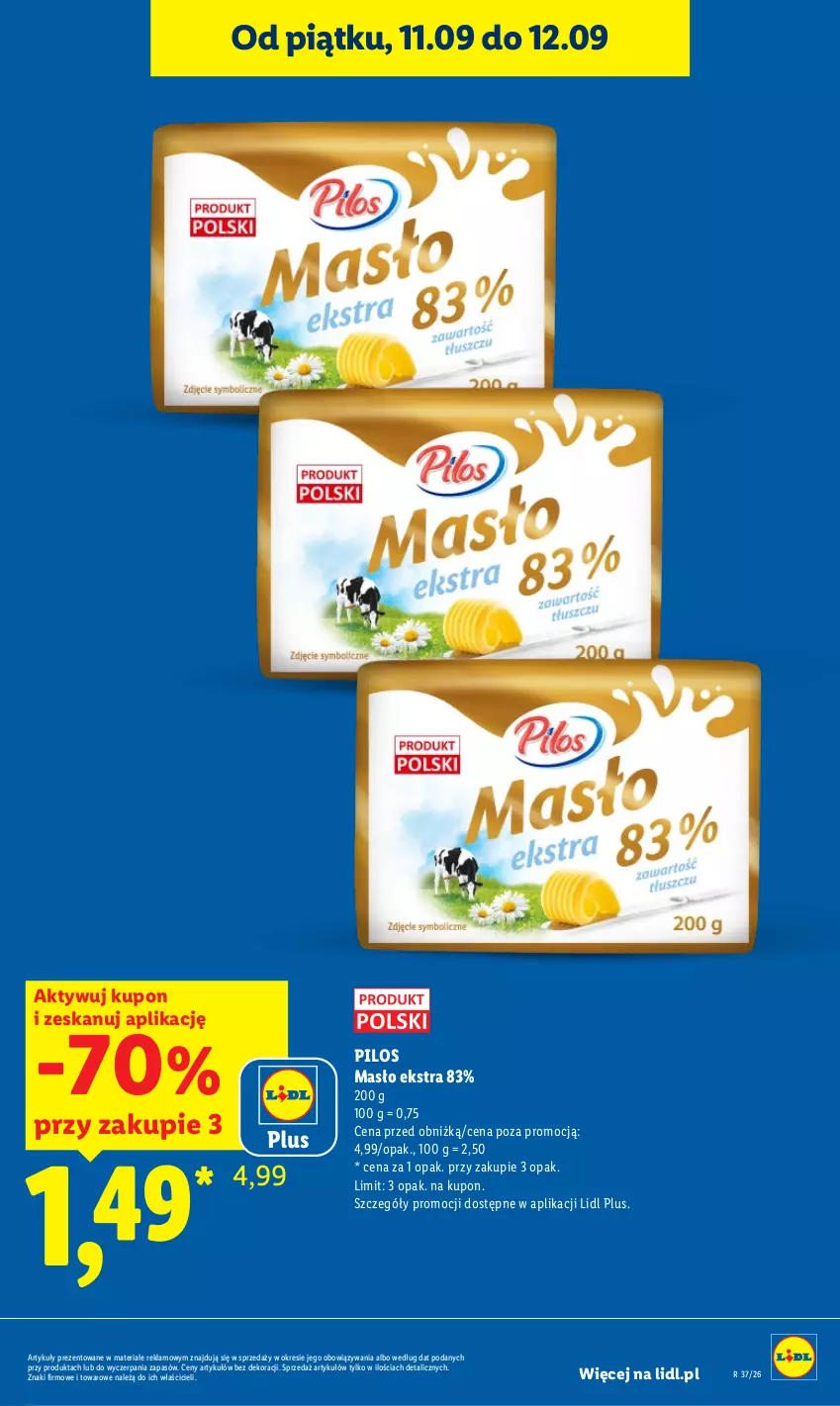 Gazetka promocyjna Lidl - Gazetka ważna od 10.09 do 12.09 - ważna 10.09 do 12.09.2026 - strona 3 - produkty: Masło, Pilos