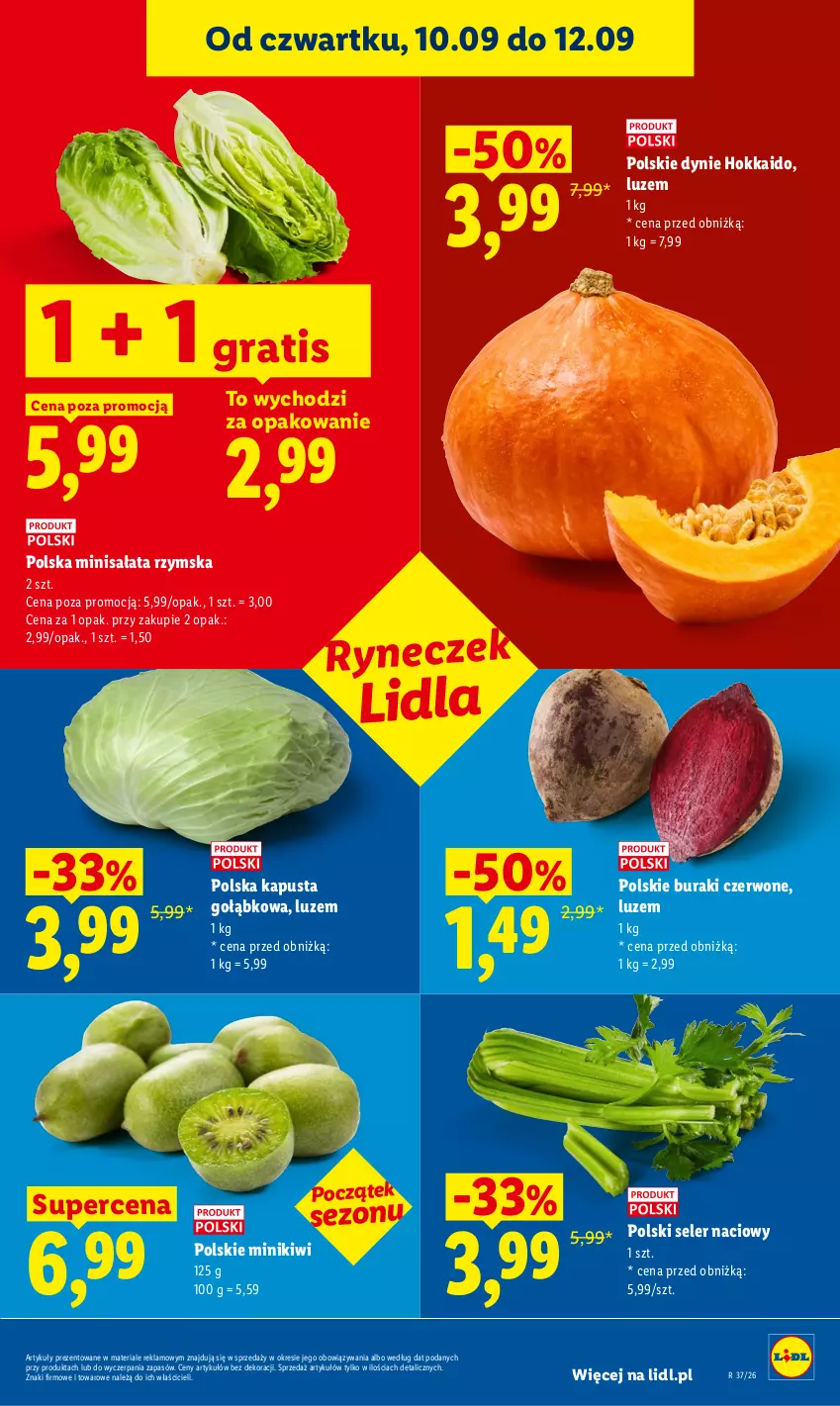 Gazetka promocyjna Lidl - Gazetka ważna od 10.09 do 12.09 - ważna 10.09 do 12.09.2026 - strona 39 - produkty: Buraki, Gra, Kiwi, Minikiwi, Sałat, Seler naciowy