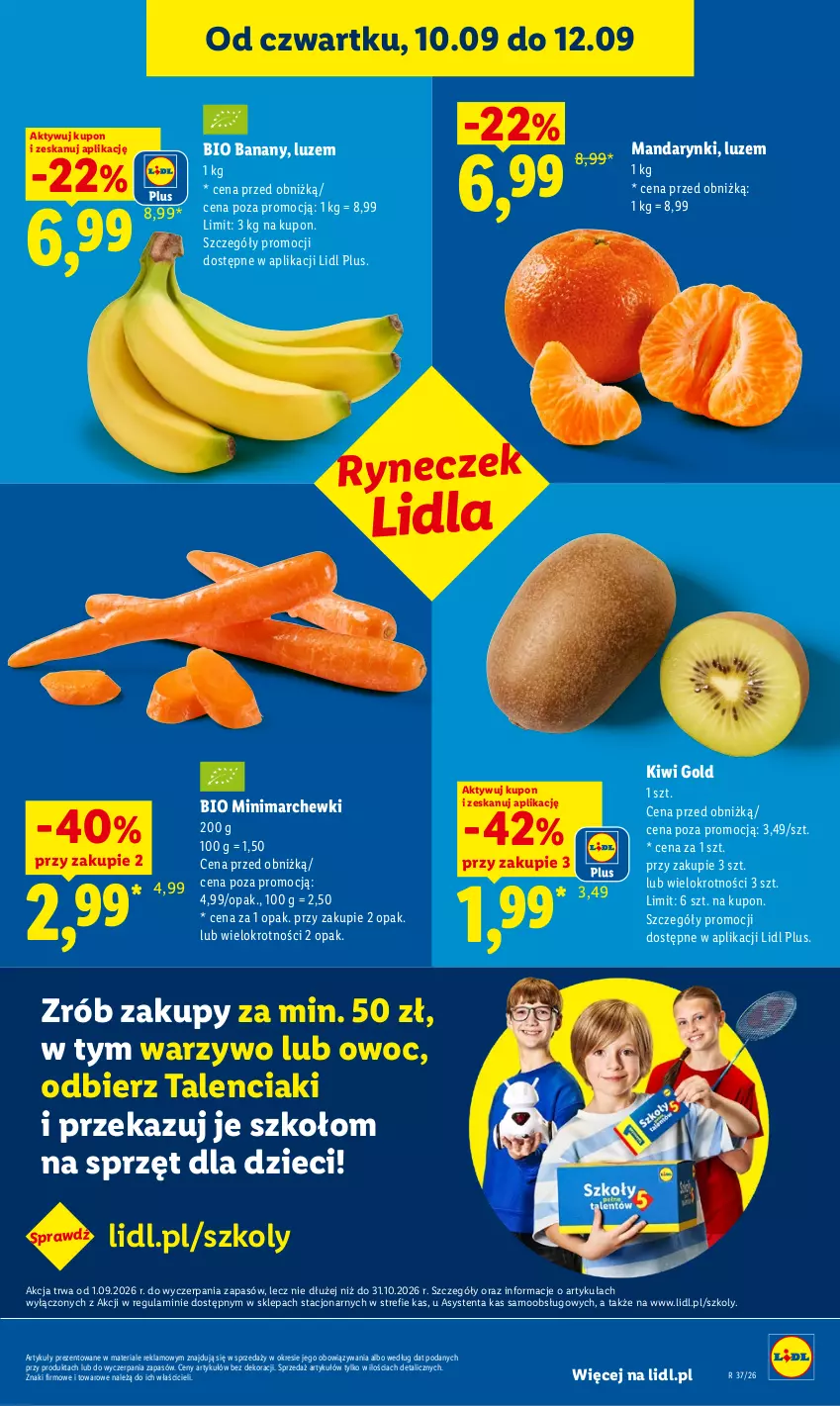 Gazetka promocyjna Lidl - Gazetka ważna od 10.09 do 12.09 - ważna 10.09 do 12.09.2026 - strona 41 - produkty: Banany, Dzieci, Kiwi, Mandarynki