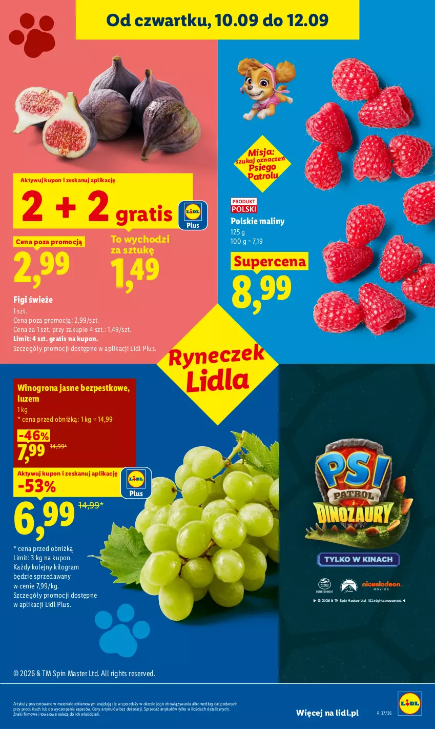 Gazetka promocyjna Lidl - Gazetka ważna od 10.09 do 12.09 - ważna 10.09 do 12.09.2026 - strona 43 - produkty: Figi, Gra, Maliny, Olej, Ser, Wino, Winogrona