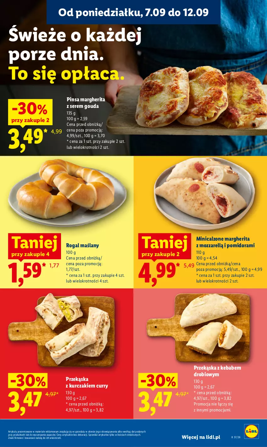 Gazetka promocyjna Lidl - Gazetka ważna od 10.09 do 12.09 - ważna 10.09 do 12.09.2026 - strona 45 - produkty: Gouda, Kebab, Kurczak, Por, Rogal, Ser