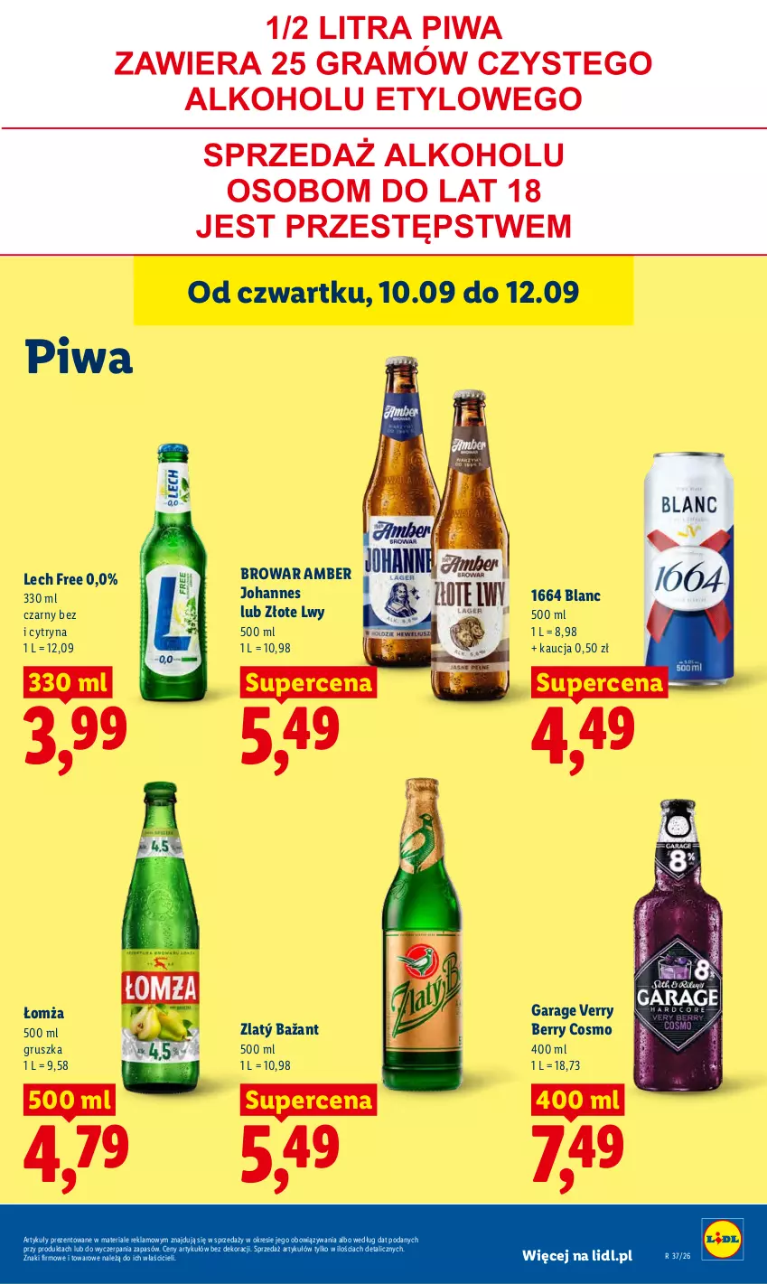 Gazetka promocyjna Lidl - Gazetka ważna od 10.09 do 12.09 - ważna 10.09 do 12.09.2026 - strona 65 - produkty: Piwa