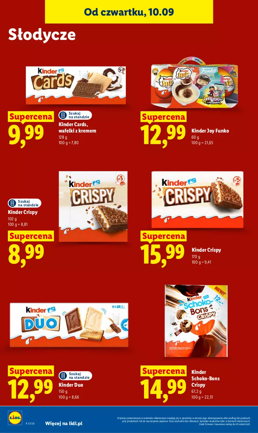 Gazetka promocyjna Lidl - Gazetka ważna od 10.09 do 12.09 - ważna 10.09 do 12.09.2026 - strona 66 - produkty: Kinder