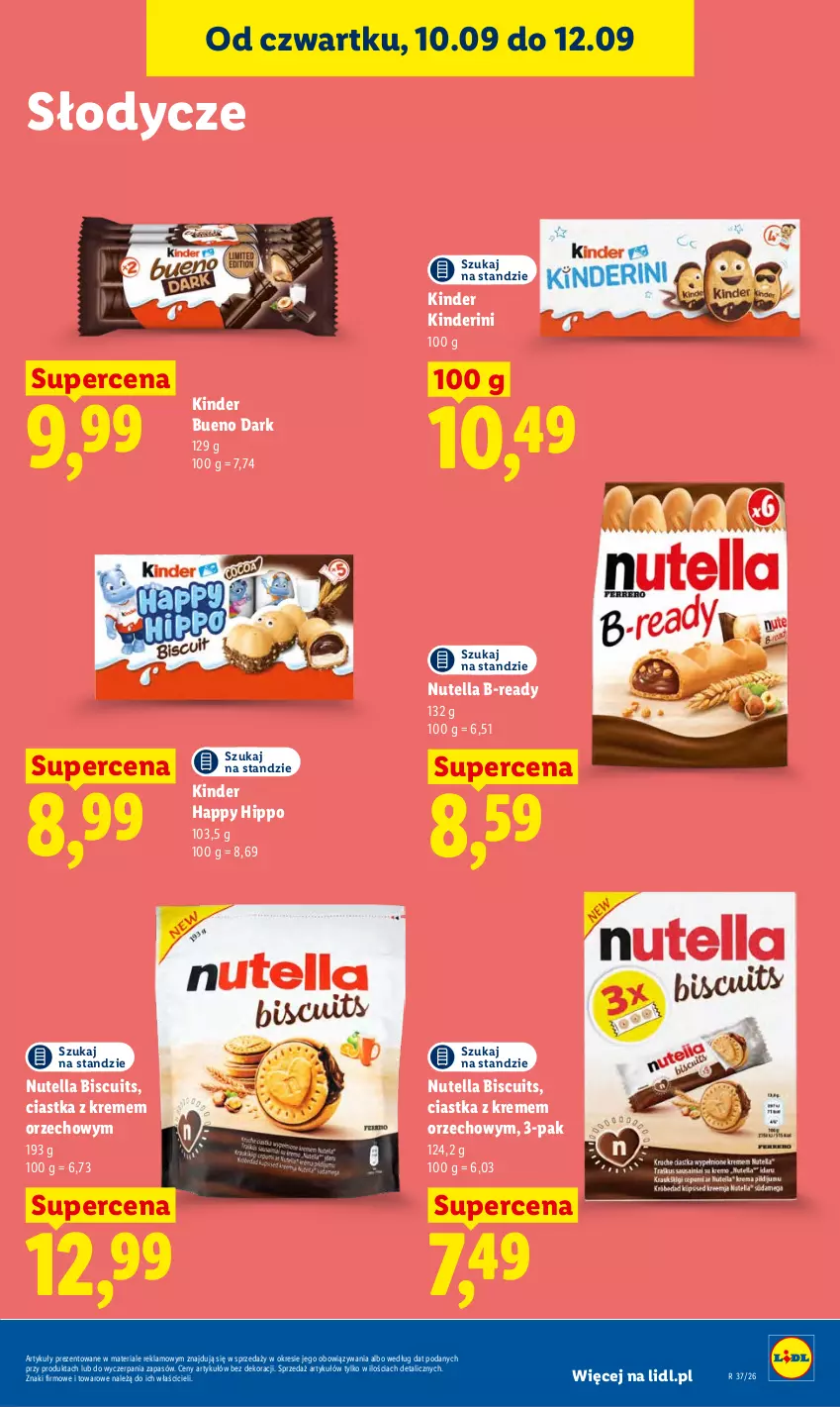 Gazetka promocyjna Lidl - Gazetka ważna od 10.09 do 12.09 - ważna 10.09 do 12.09.2026 - strona 67 - produkty: Ciastka, HiPP, Kinder, Kinder Bueno, Nutella