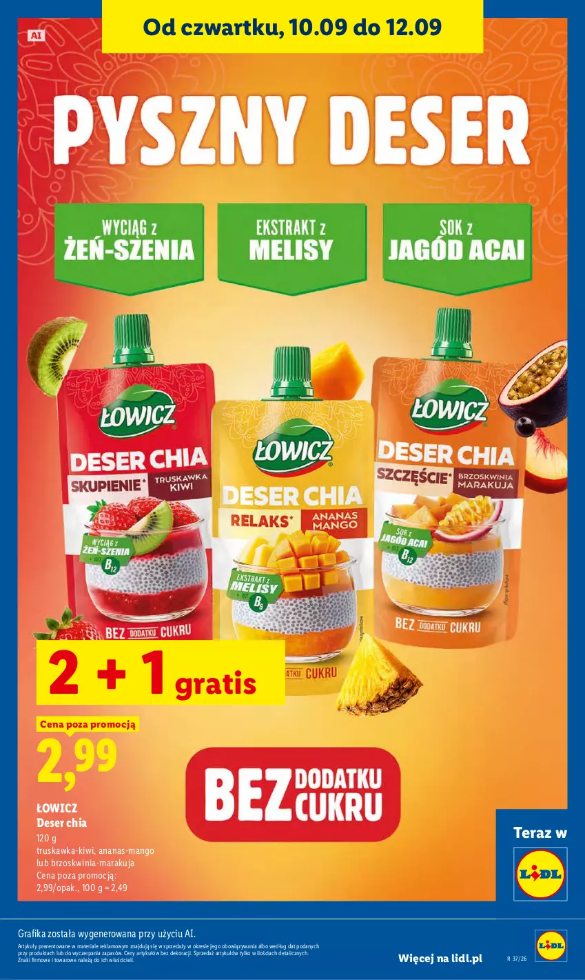 Gazetka promocyjna Lidl - Gazetka ważna od 10.09 do 12.09 - ważna 10.09 do 12.09.2026 - strona 75 - produkty: Ananas, Chia, Deser, Gra, Grafika, Kiwi, Mango, Ser, Tera