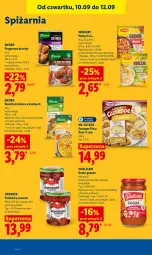 Gazetka promocyjna Lidl - Gazetka ważna od 10.09 do 12.09 - Gazetka - ważna od 12.09 do 12.09.2026 - strona 74 - produkty: Ser, Bulion, Winiary, Lion, Dr. Oetker, Pizza, Rosół, Pudliszki, Pomidory, Klopsiki, Knorr, Danie gotowe, Fa