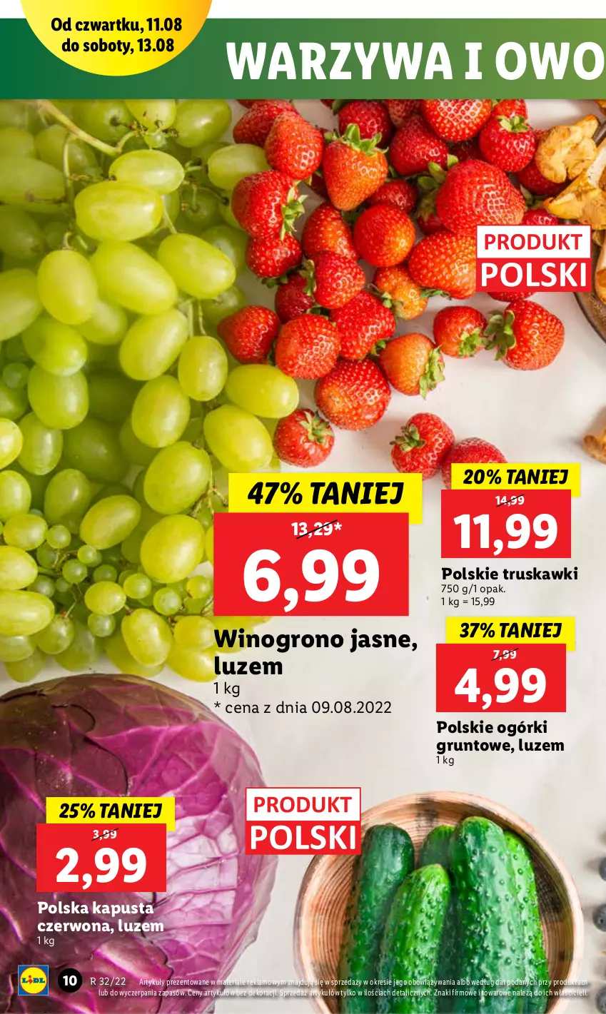 Gazetka promocyjna Lidl - GAZETKA - ważna 11.08 do 13.08.2022 - strona 10 - produkty: Grunt, Truskawki, Warzywa, Wino