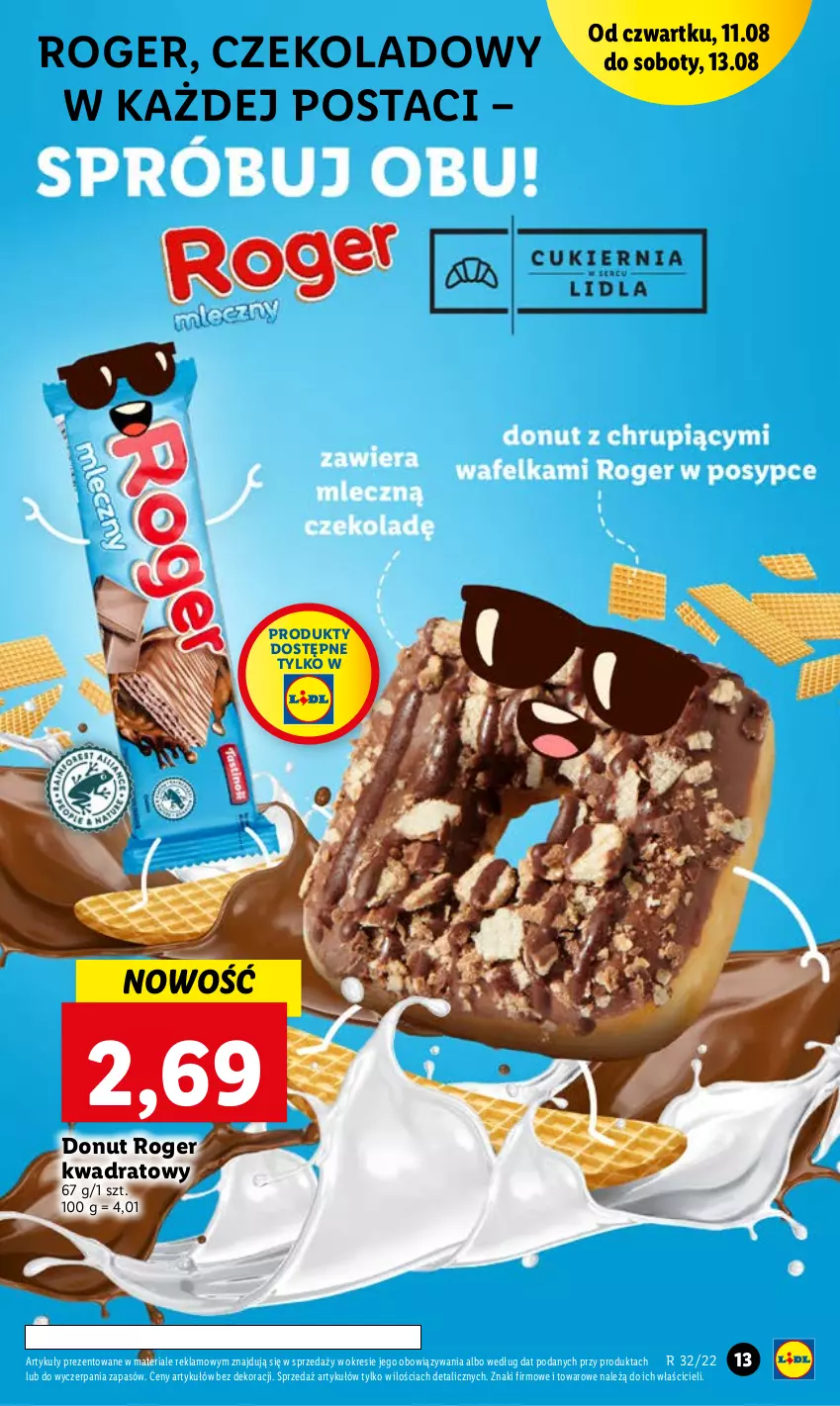 Gazetka promocyjna Lidl - GAZETKA - ważna 11.08 do 13.08.2022 - strona 13 - produkty: Donut