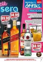 Gazetka promocyjna Topaz - Gazetka - Gazetka - ważna od 30.09 do 30.09.2022 - strona 7 - produkty: Sok, Rum, Ananas, Johnnie Walker, Lack, Bacardi, Mleczko, Whisky, Lanki, Kokos