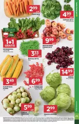Gazetka promocyjna Stokrotka - Supermarket - Gazetka - ważna od 23.07 do 23.07.2025 - strona 9 - produkty: Cebula, Warzywa, Por, Gra, Sałat, Brzoskwinie, Owoce, Rzodkiewka, Mięso, Kukurydza, Szpinak