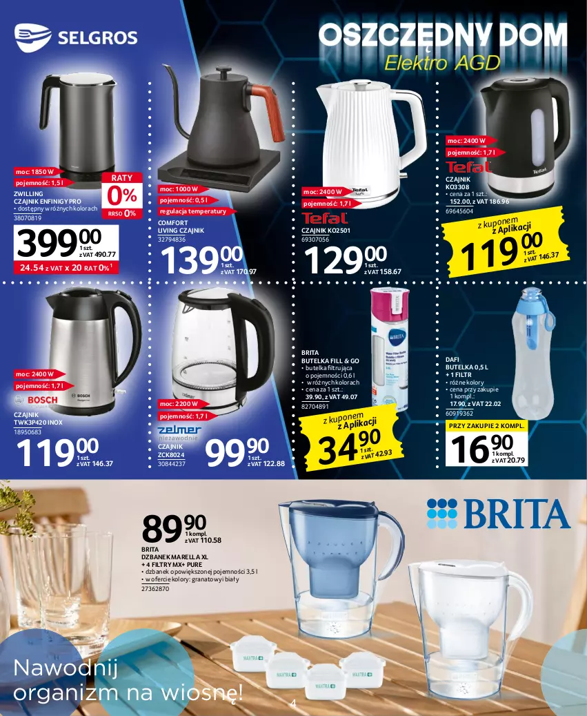 Gazetka promocyjna Selgros - Katalog Elektro - ważna 28.04 do 30.06.2023 - strona 4 - produkty: Brit, Brita, Czajnik, Dzbanek, Gra, Granat, Pur