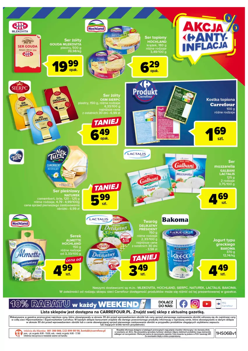 Gazetka promocyjna Carrefour - Gazetka Targ świeżości - ważna 06.02 do 11.02.2023 - strona 8 - produkty: Gouda, Ser, Top