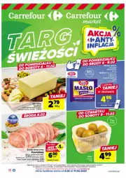 Gazetka promocyjna Carrefour - Gazetka Targ świeżości - Gazetka - ważna od 11.02 do 11.02.2023 - strona 1 - produkty: Ser, Kosz, Mlekovita, Schab wieprzowy, Edam, Masło, Mleko