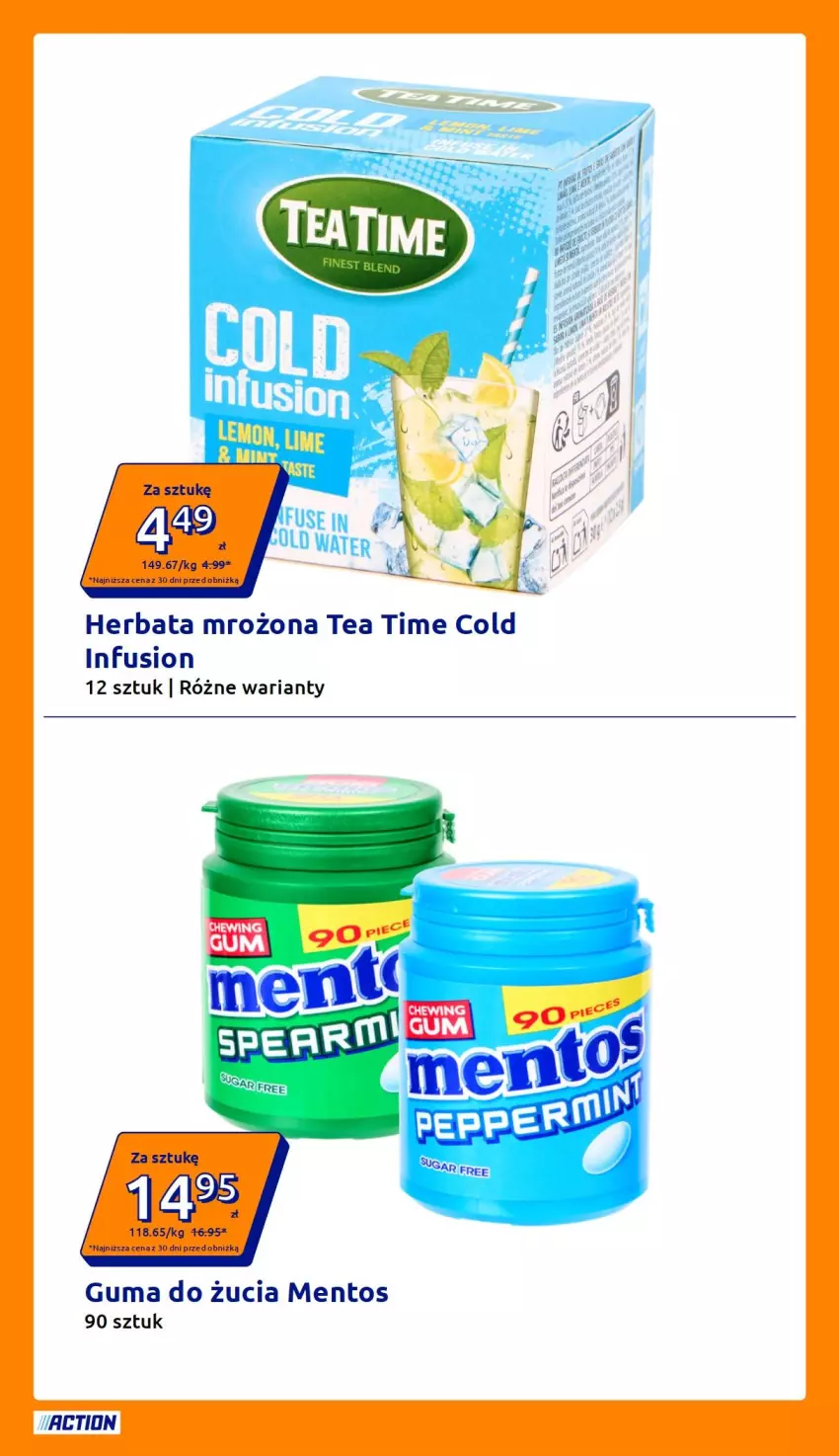 Gazetka promocyjna Action - Gazetka tydzień 34 2026 - ważna 19.08 do 25.08.2026 - strona 15 - produkty: Fusion, Guma do żucia, Herbata, Mentos