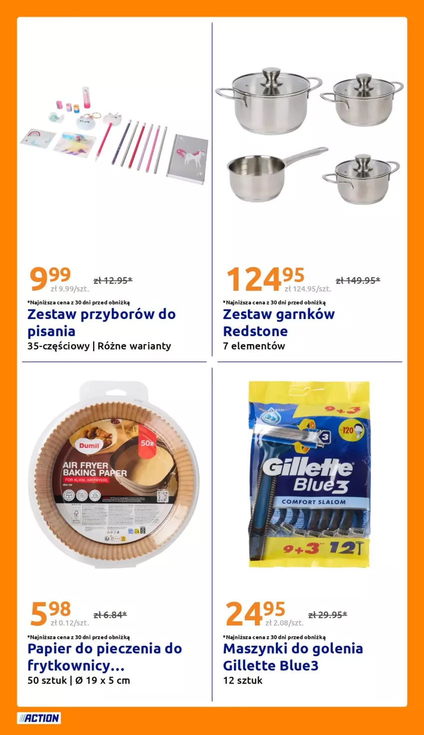 Gazetka promocyjna Action - Gazetka tydzień 34 2026 - ważna 19.08 do 25.08.2026 - strona 32 - produkty: Gillette, Papier, Papier do pieczenia, Piec