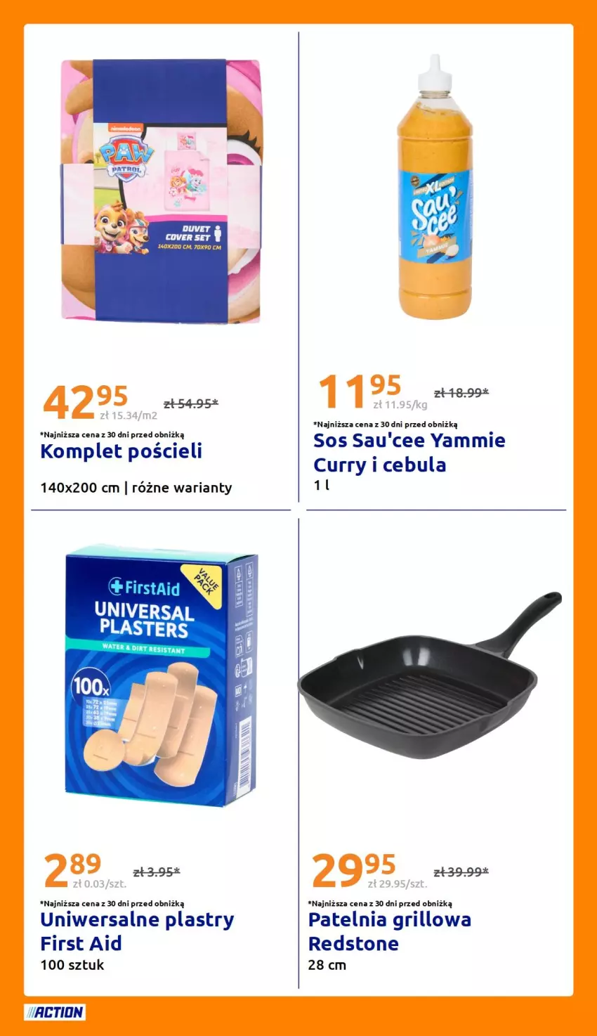 Gazetka promocyjna Action - Gazetka tydzień 34 2026 - ważna 19.08 do 25.08.2026 - strona 33 - produkty: Cebula, Grill, Komplet pościeli, Patelnia, Patelnia grillowa, Pościel, Sos