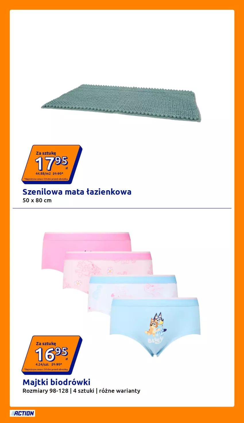 Gazetka promocyjna Action - Gazetka tydzień 34 2026 - ważna 19.08 do 25.08.2026 - strona 7 - produkty: Majtki, Mata łazienkowa