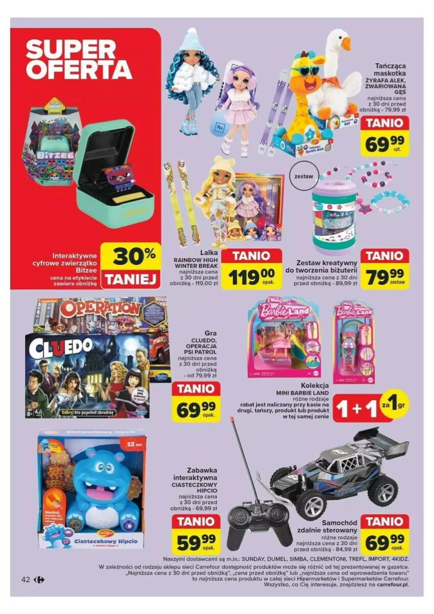 Gazetka promocyjna Carrefour - ważna 04.11 do 09.11.2024 - strona 37 - produkty: Barbie, Fa, Gra, Lalka, Por, Tera, Zabawka