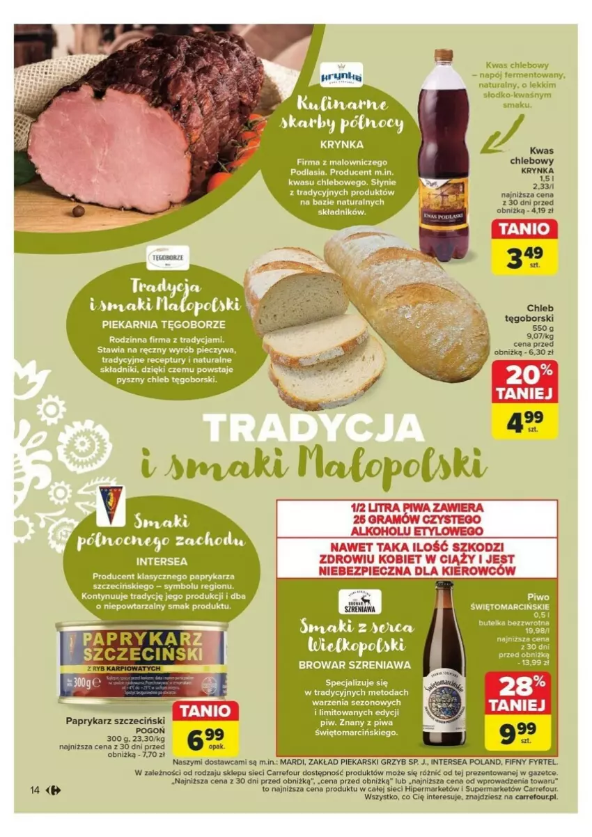 Gazetka promocyjna Carrefour - ważna 04.11 do 09.11.2024 - strona 6 - produkty: Chleb, Napój, Papryka, Paprykarz, Paprykarz szczeciński, Piec, Piwa, Piwo