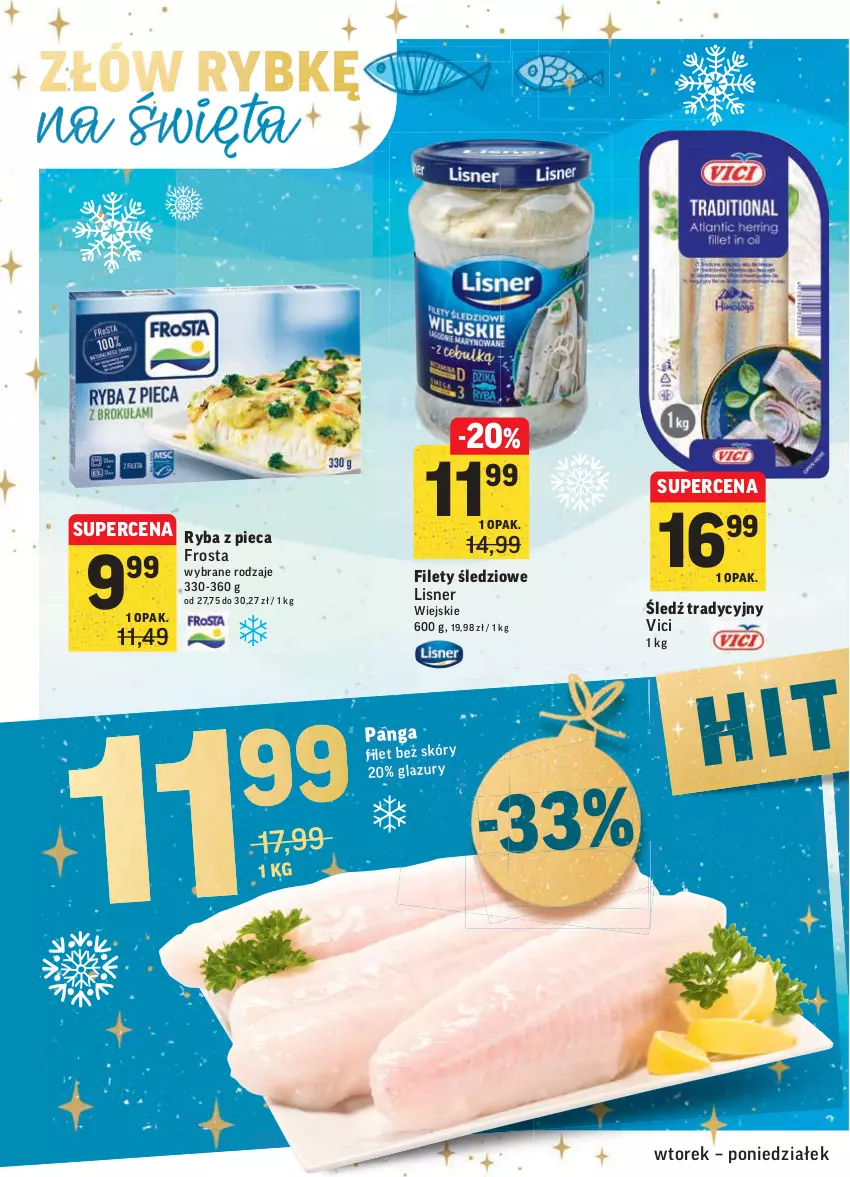 Gazetka promocyjna Intermarche - Gazetka promocyjna - ważna 07.12 do 13.12.2021 - strona 30 - produkty: Frosta, Lazur, Lisner, Panga, Piec, Ryba