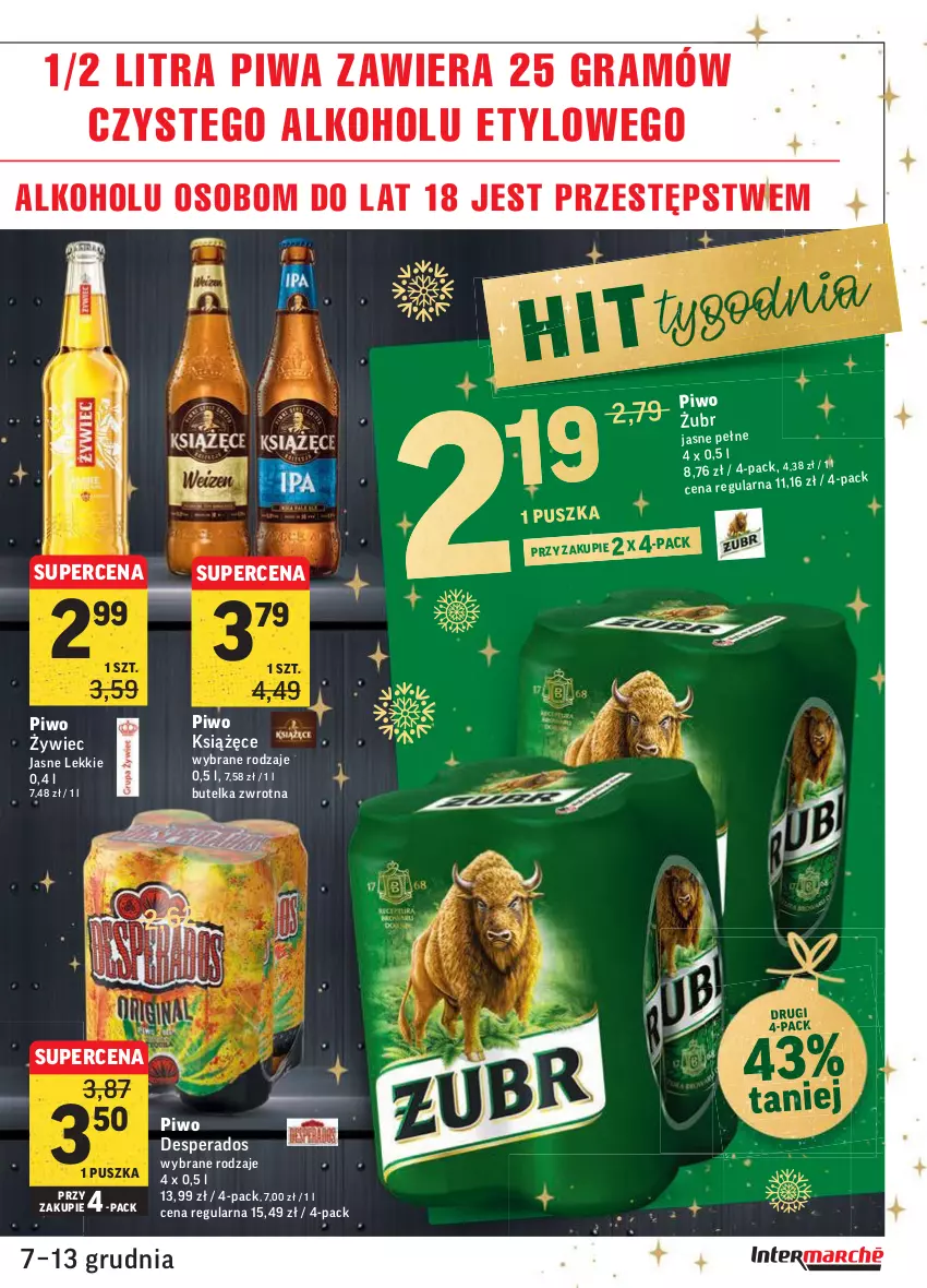 Gazetka promocyjna Intermarche - Gazetka promocyjna - ważna 07.12 do 13.12.2021 - strona 37 - produkty: Desperados, Gra, Książęce, Piwa, Piwo