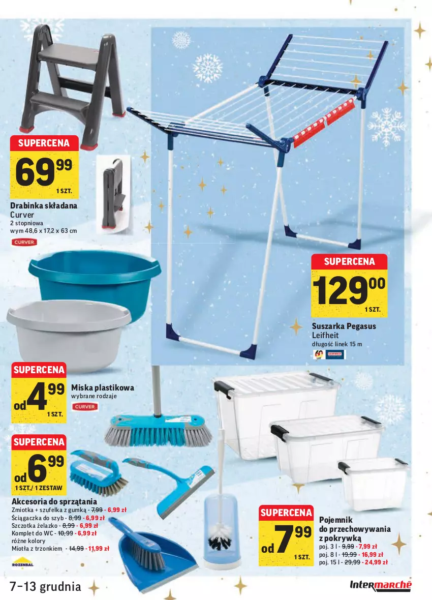 Gazetka promocyjna Intermarche - Gazetka promocyjna - ważna 07.12 do 13.12.2021 - strona 45 - produkty: Asus, Inka, Miotła, Miska, Pojemnik, Pojemnik do przechowywania, Suszarka, Szczotka, Szufelka, Top