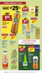 Gazetka promocyjna Aldi - Katalog spożywczy - Gazetka - ważna od 24.04 do 24.04.2022 - strona 20 - produkty: Piwa, Piwo, Sok, Gin, Gra, Ananas, Kiwi, Herbata czarna, Tera, Lipton, Herbata, Mango, Napój, Fa
