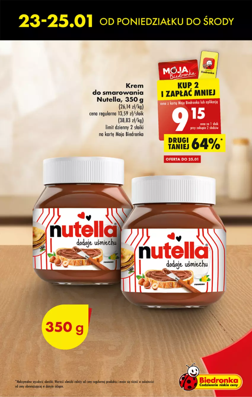 Gazetka promocyjna Biedronka - Gazetka - Biedronka.pl - ważna 23.01 do 28.01.2023 - strona 3 - produkty: Nutella, Sok