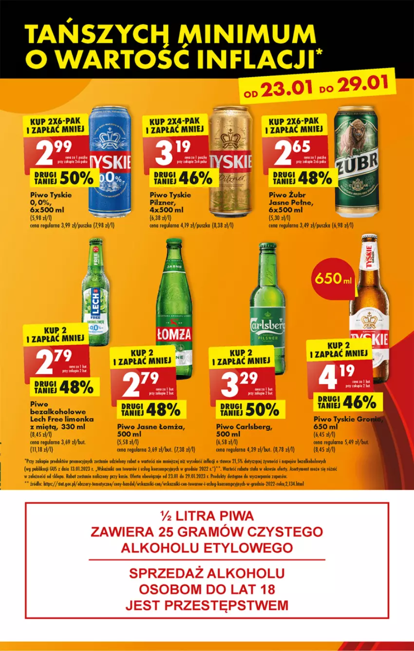 Gazetka promocyjna Biedronka - Gazetka - Biedronka.pl - ważna 23.01 do 28.01.2023 - strona 37 - produkty: Carlsberg, Dada, Kasia, Limonka, Piwo, Piwo jasne, Sok, Szal, Tyskie