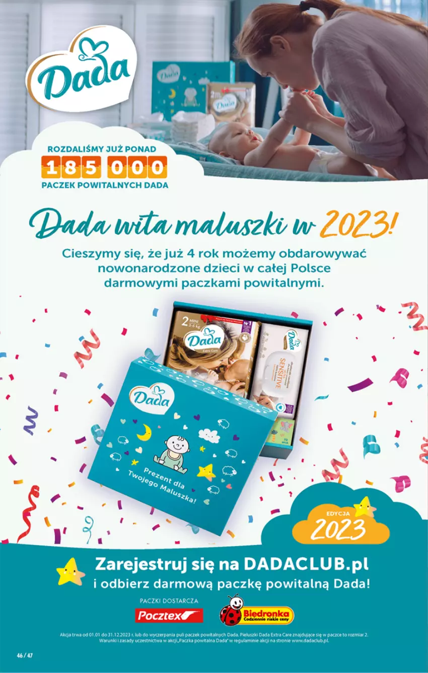 Gazetka promocyjna Biedronka - Gazetka - Biedronka.pl - ważna 23.01 do 28.01.2023 - strona 46 - produkty: Dada, Dzieci