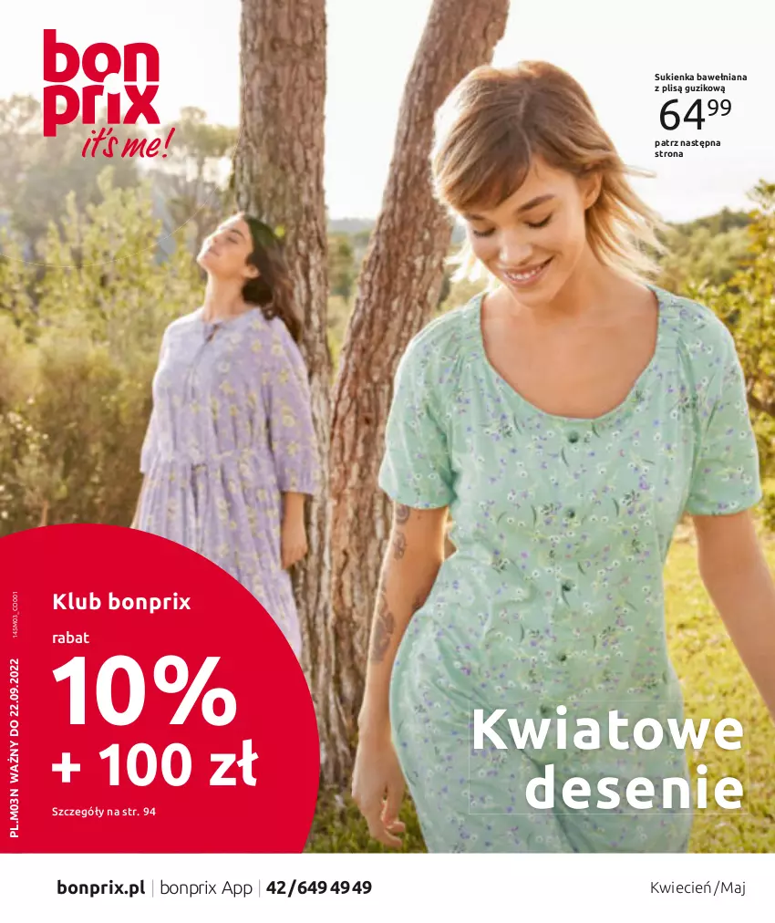 Gazetka promocyjna Bonprix - Wiosna pełna kwiatów - ważna 22.03 do 22.09.2022 - strona 1 - produkty: Cień, Sukienka