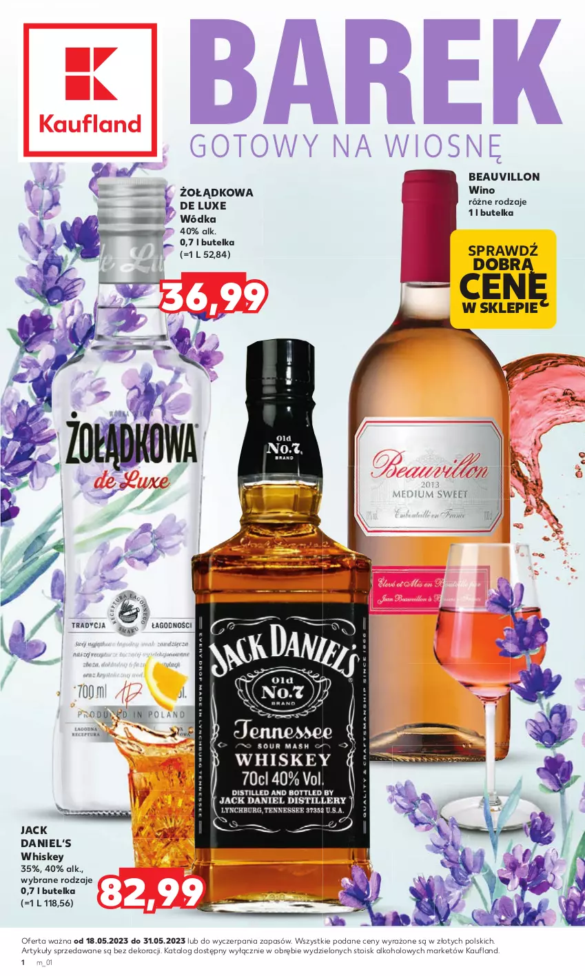 Gazetka promocyjna Kaufland - Barek Kauflandu - ważna 18.05 do 31.05.2023 - strona 1 - produkty: Whiskey, Wino, Wódka