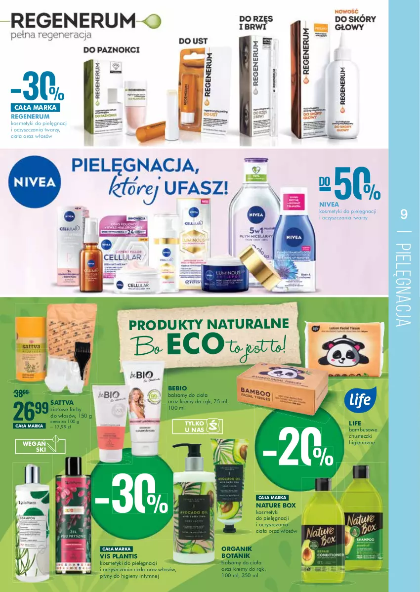 Gazetka promocyjna Super Pharm - Gazetka - ważna 01.09 do 14.09.2022 - strona 9 - produkty: Chusteczki, Fa, Kosmetyki do pielęgnacji, Nature Box, Nivea, Rum