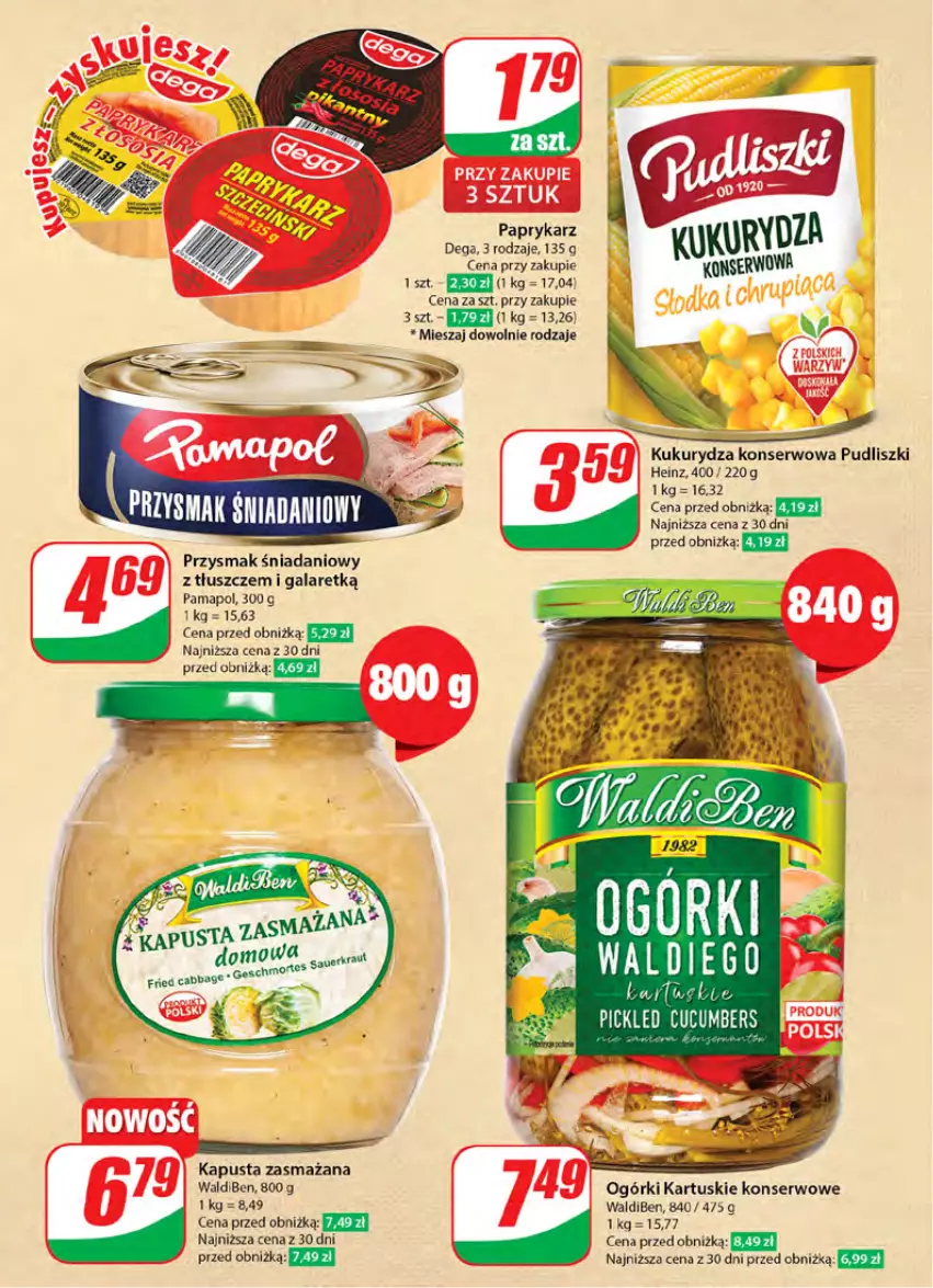 Gazetka promocyjna Dino - Gazetka 40 / 2024 - ważna 02.10 do 08.10.2024 - strona 24 - produkty: Danio, Dega, Gala, Heinz, Kukurydza, Kukurydza konserwowa, Papryka, Paprykarz, Pudliszki, Ser