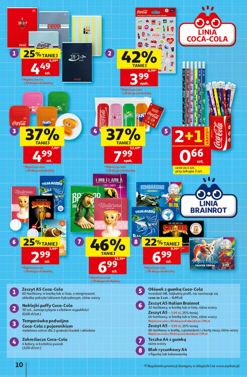 Gazetka promocyjna Auchan - 30 Lat Hipermarket - ważna 06.08 do 12.08.2026 - strona 10 - produkty: Coca-Cola, Gin, Gra, Klej, Lakier, Mop, Pojemnik, Puf