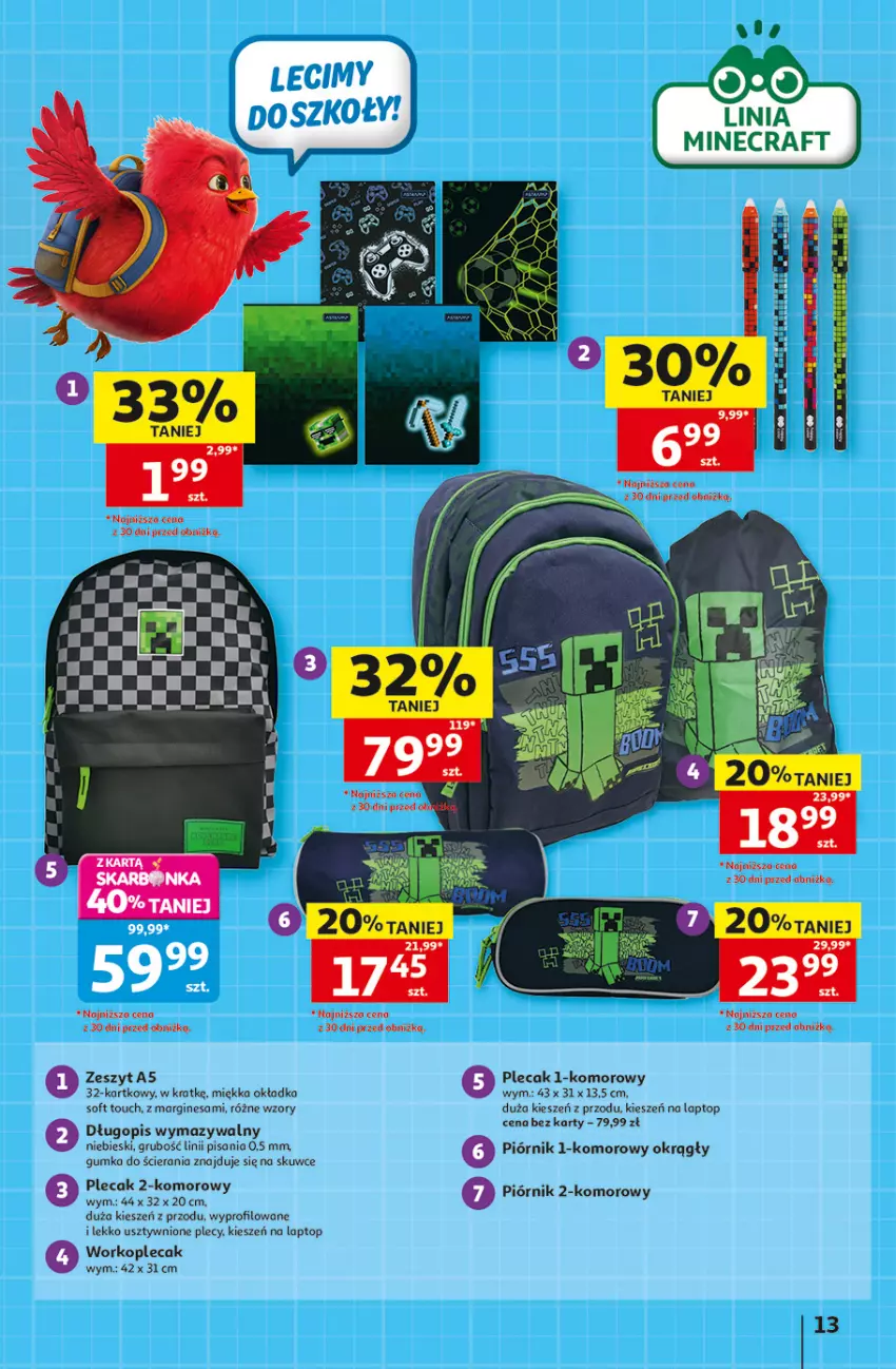 Gazetka promocyjna Auchan - 30 Lat Hipermarket - ważna 06.08 do 12.08.2026 - strona 13 - produkty: Długopis, Gin, Piórnik, Plecak, Top