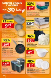 Gazetka promocyjna Auchan - 30 Lat Hipermarket - Gazetka - ważna od 12.08 do 12.08.2026 - strona 34 - produkty: Ser, Talerz obiadowy, Pościel, Bulion, Kosz, Lion, Tefal, Talerz, Talerz deserowy, Ręcznik, Narzuta, Deser, Komplet pościeli, Patelnia, Talerz głęboki, Fa