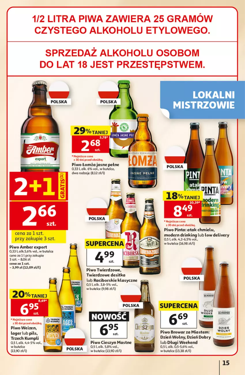 Gazetka promocyjna Auchan - 30 Lat Hipermarkett - ważna 05.06 do 10.06.2026 - strona 15 - produkty: Fa, Gra, Piwa, Piwo, Por