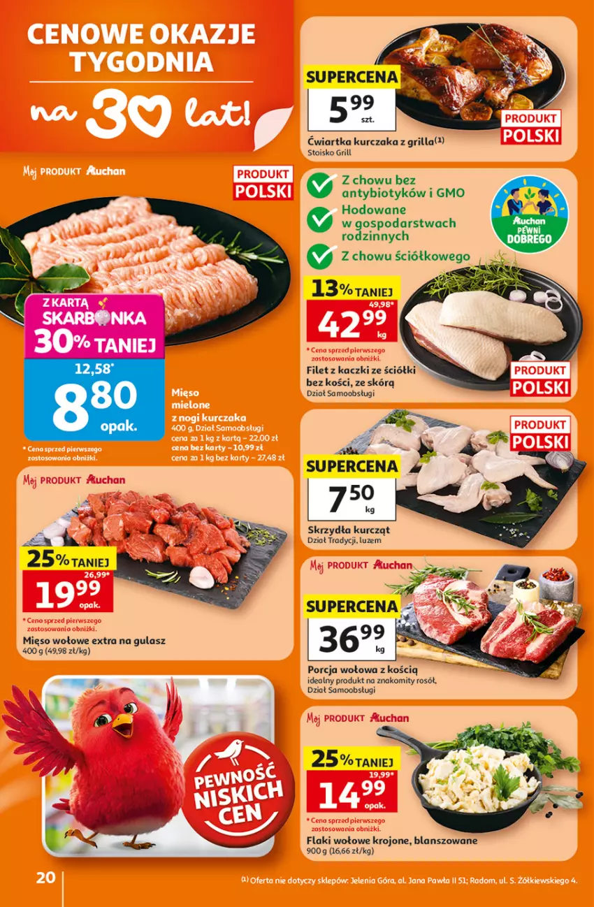 Gazetka promocyjna Auchan - 30 Lat Hipermarkett - ważna 05.06 do 10.06.2026 - strona 20 - produkty: Flaki, Flaki wołowe, Grill, Kurczak, Por, Rosół
