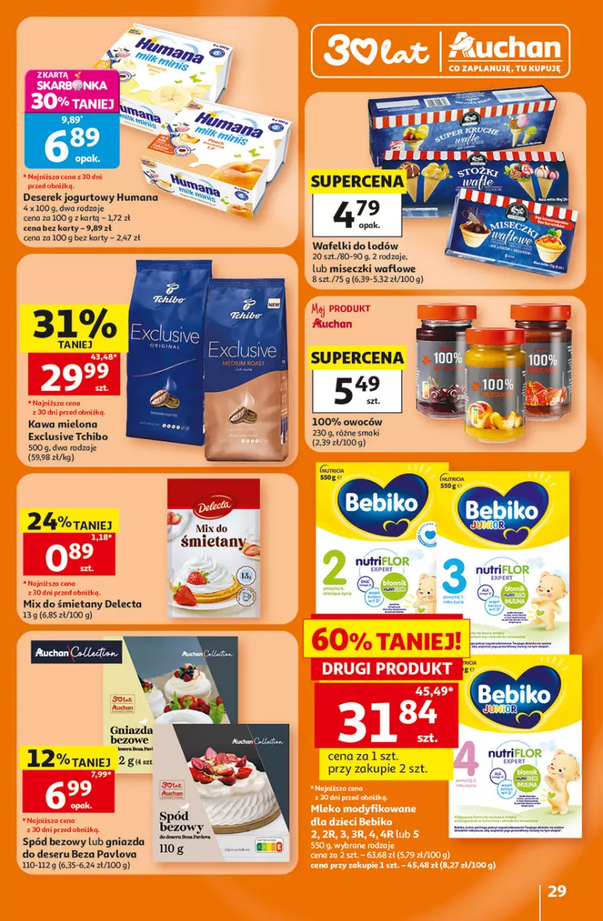 Gazetka promocyjna Auchan - 30 Lat Hipermarkett - ważna 05.06 do 10.06.2026 - strona 29 - produkty: Delecta, Deser, Fa, HP, Kawa, Kawa mielona, LG, Parka, Ser, Tchibo