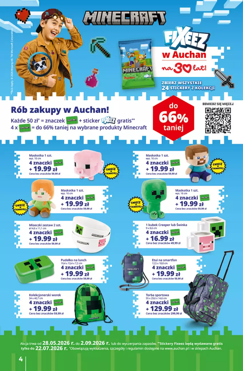 Gazetka promocyjna Auchan - 30 Lat Hipermarkett - ważna 05.06 do 10.06.2026 - strona 4 - produkty: Inka, Kubek, Por, Pudełko, Smartfon, Sport, Torba