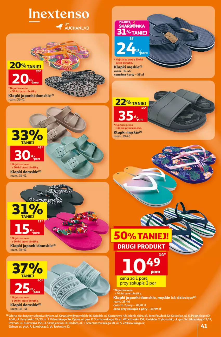 Gazetka promocyjna Auchan - 30 Lat Hipermarkett - ważna 05.06 do 10.06.2026 - strona 41 - produkty: Klapki