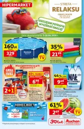 Gazetka promocyjna Auchan - 30 Lat Hipermarkett - Gazetka - ważna od 10.06 do 10.06.2026 - strona 1 - produkty: Ketchup, Nałęczowianka, Krakus, Gin, Gra, Parówki, Ręcznik, Woda mineralna, Kabanos, Arbuz, Woda, Grill, Fa
