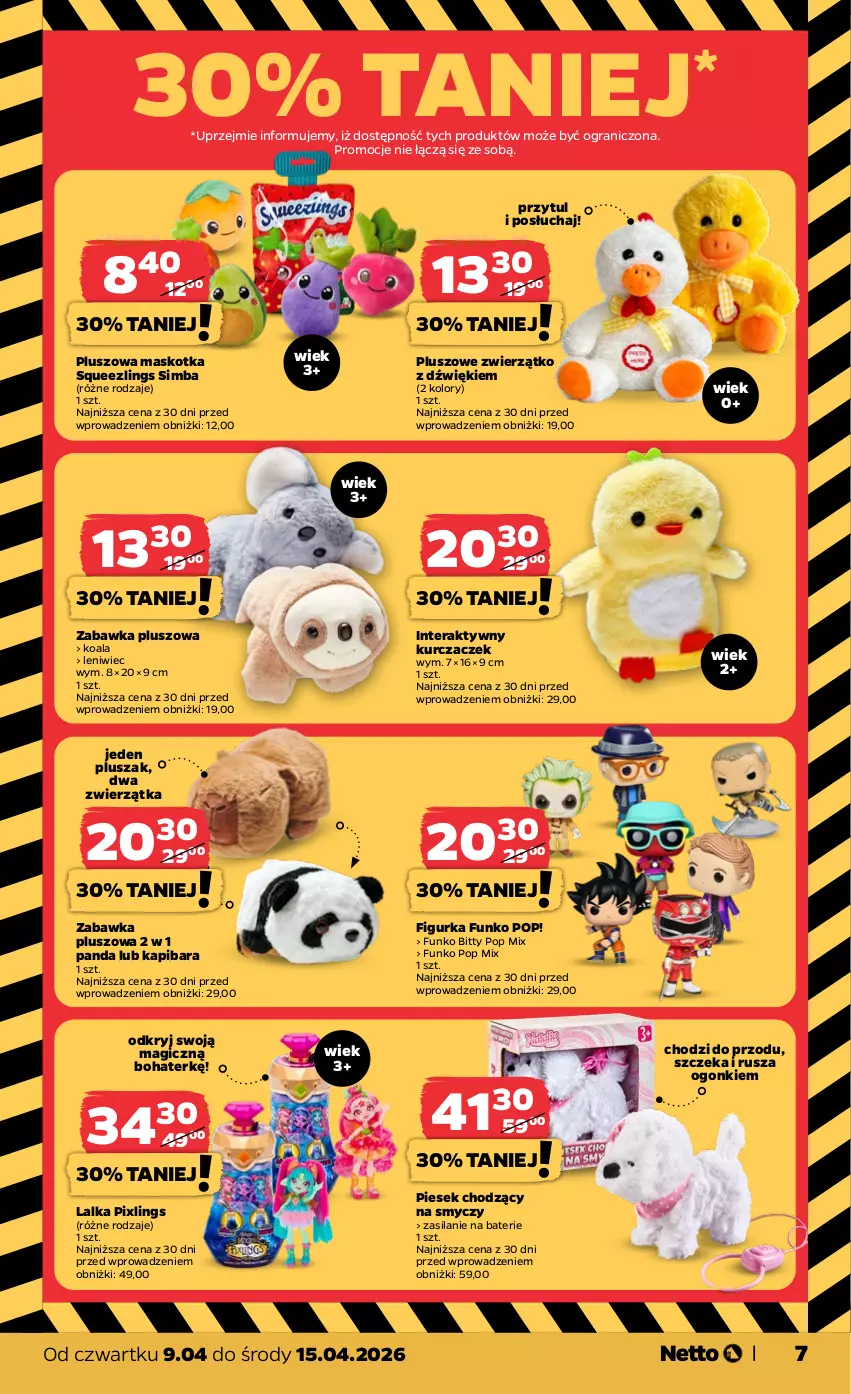 Gazetka promocyjna Netto - Od Czwartku - ważna 09.04 do 15.04.2026 - strona 7 - produkty: Gra, Lalka, Panda, Pluszak, Pluszowe zwierzątko, Silan, Smycz, Tera, Zabawka
