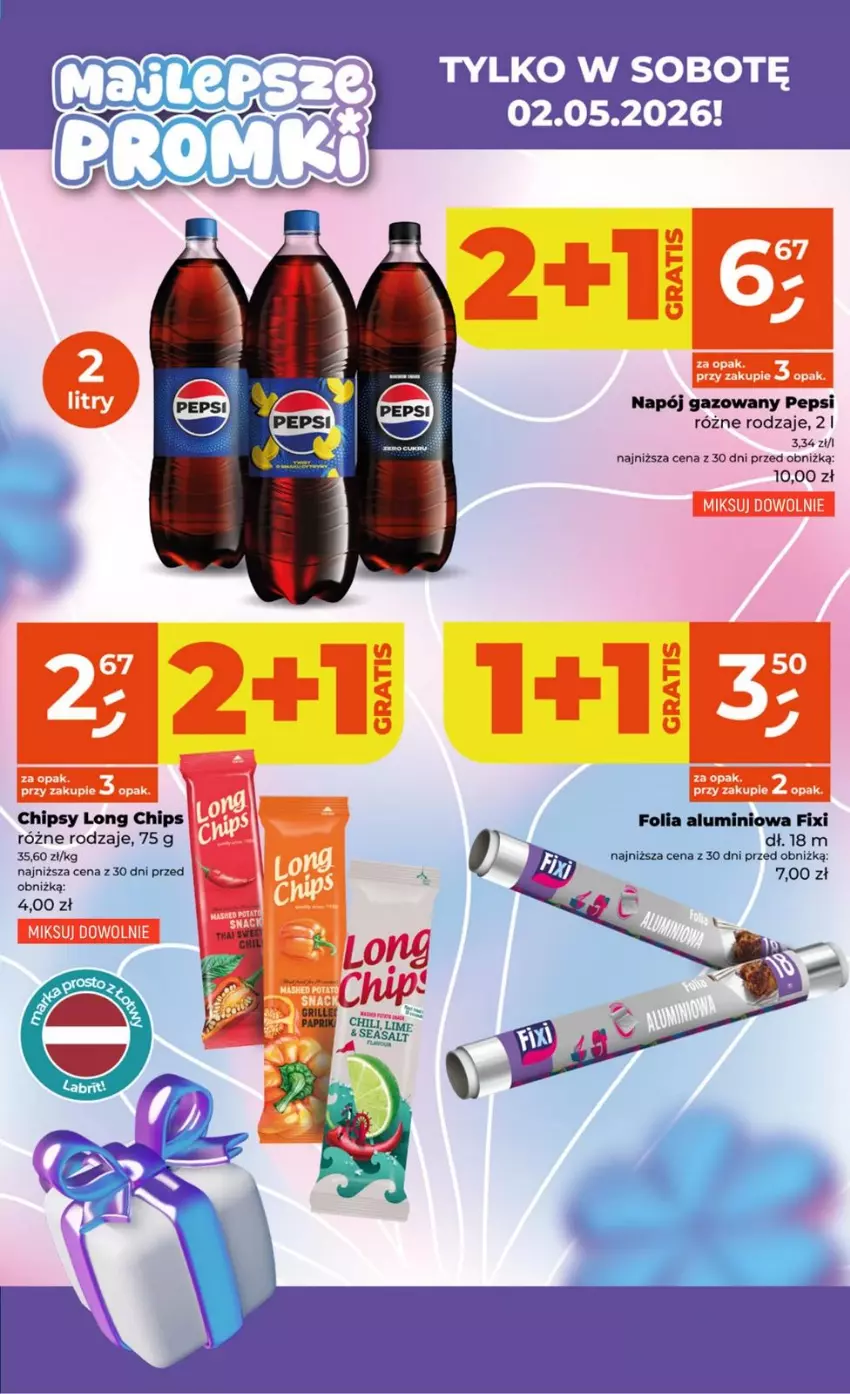 Gazetka promocyjna Dealz - MAJLEPSZE - ważna 30.04 do 06.05.2026 - strona 3 - produkty: Chipsy, Folia aluminiowa, Napój, Napój gazowany, Pepsi