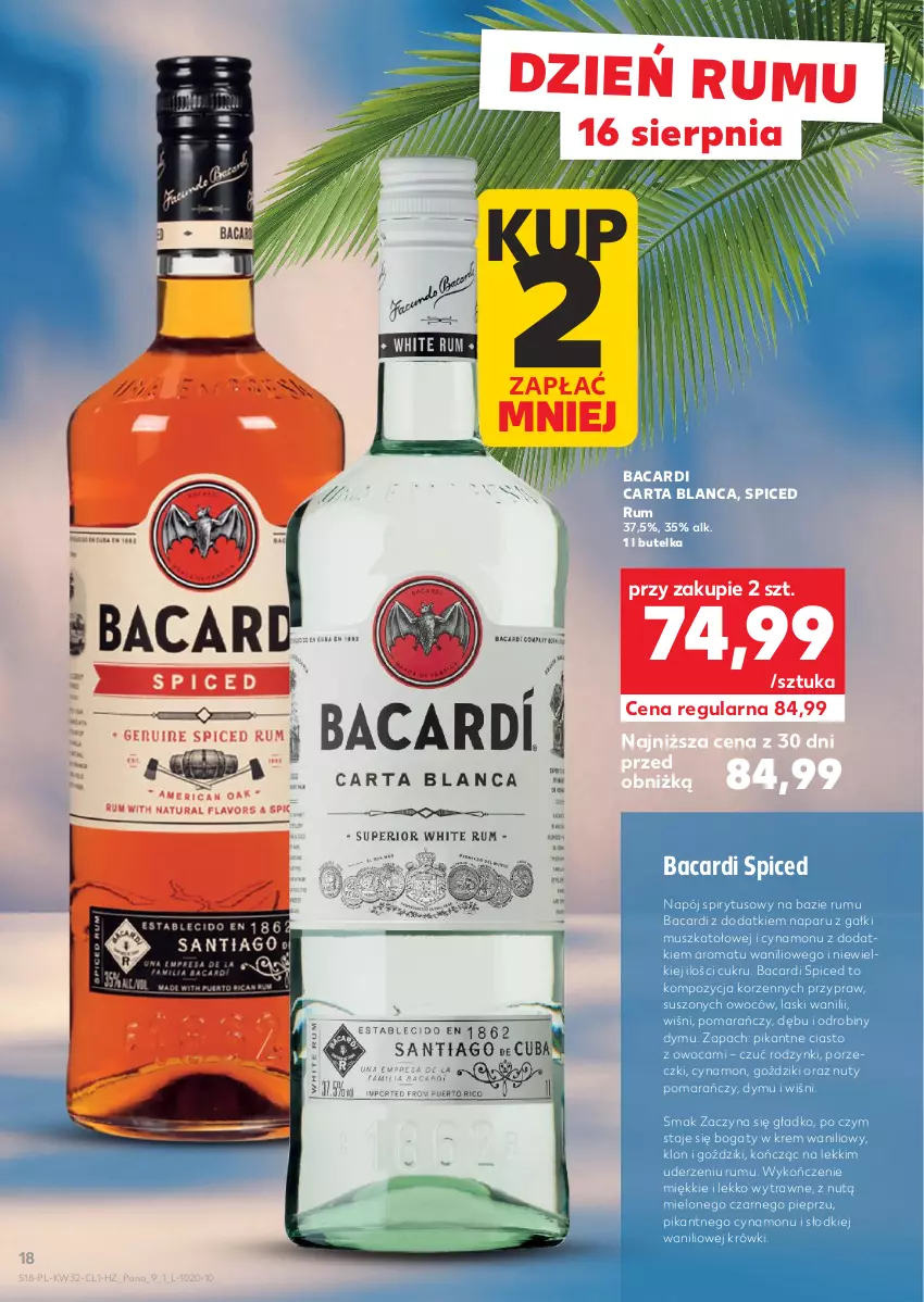 Gazetka promocyjna Kaufland - Barek Kauflandu - ważna 07.08 do 20.08.2025 - strona 18 - produkty: Bacardi, Mus, Napój, Nuty, Pieprz, Por, Rodzynki, Rum