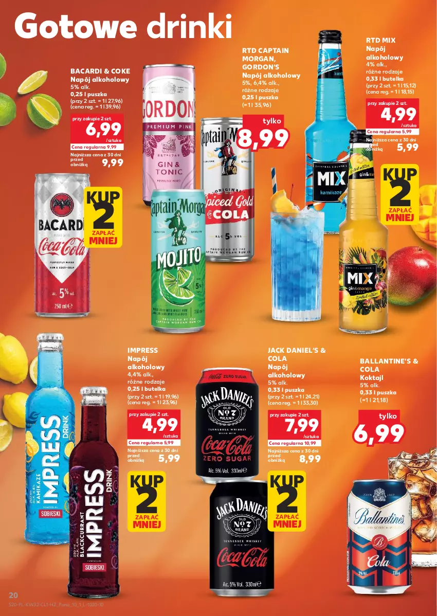 Gazetka promocyjna Kaufland - Barek Kauflandu - ważna 07.08 do 20.08.2025 - strona 20 - produkty: Bacardi, Captain Morgan, Napój