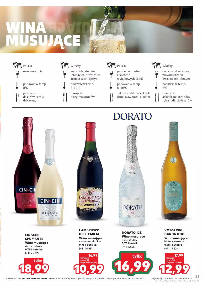 Gazetka promocyjna Kaufland - Barek Kauflandu - ważna 07.08 do 20.08.2025 - strona 21 - produkty: Dell, Deser, Makaron, Mus, Nuty, Puma, Sałat, Ser, Wino, Wino musujące