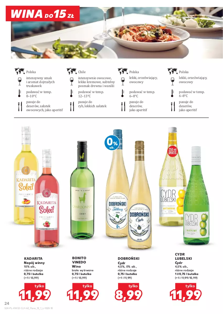 Gazetka promocyjna Kaufland - Barek Kauflandu - ważna 07.08 do 20.08.2025 - strona 24 - produkty: Deser, Napój, Sałat, Ser, Wino, Wino białe