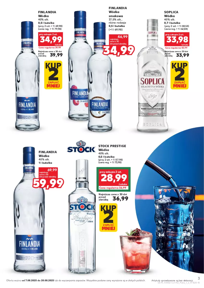 Gazetka promocyjna Kaufland - Barek Kauflandu - ważna 07.08 do 20.08.2025 - strona 3 - produkty: Finlandia, Soplica, Stock, Wódka
